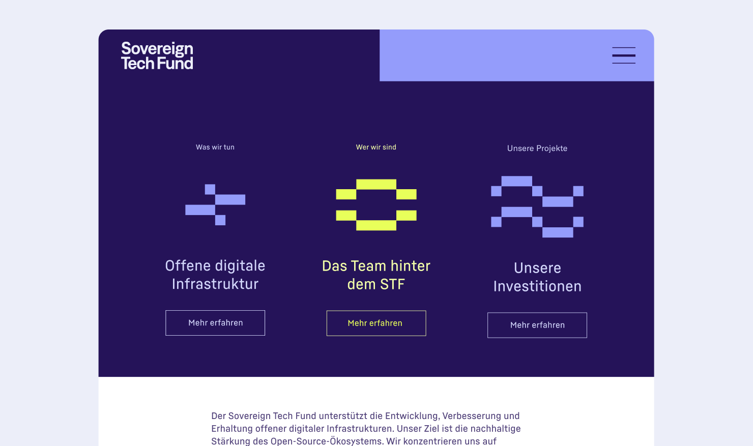 Sovereign Tech Fund - Design Exploration Evey Kwong — Art Direction and Graphic Design