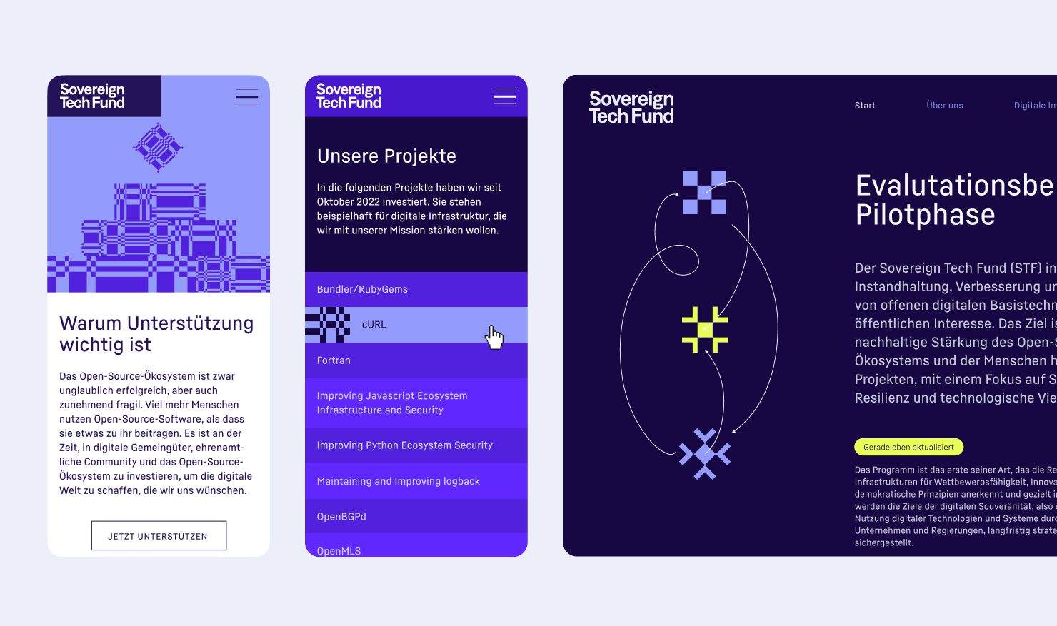 Sovereign Tech Fund - Design Exploration Evey Kwong — Art Direction and Graphic Design