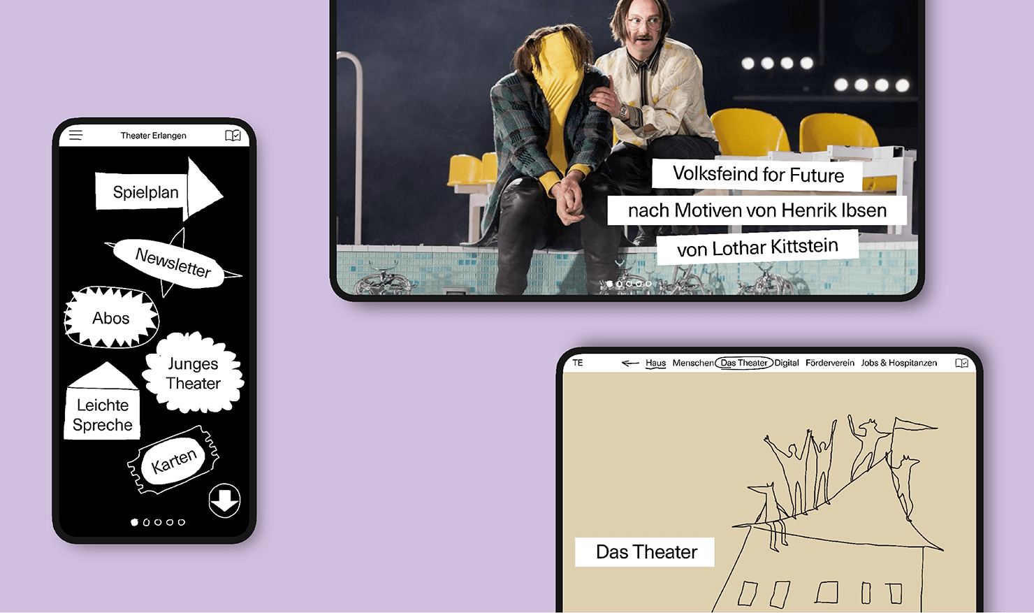 Theater Erlangen - Website Design Evey Kwong — Art Direction and Graphic Design