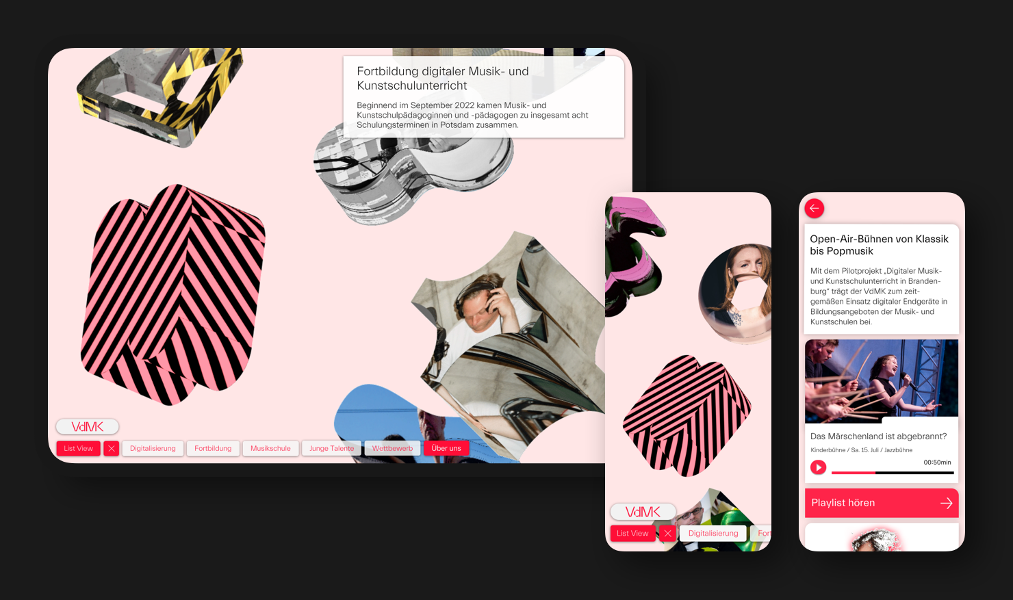 Verband der Musik- und Kunstschulen Brandenburg - Cultural Content Cloud Evey Kwong — Art Direction and Graphic Design